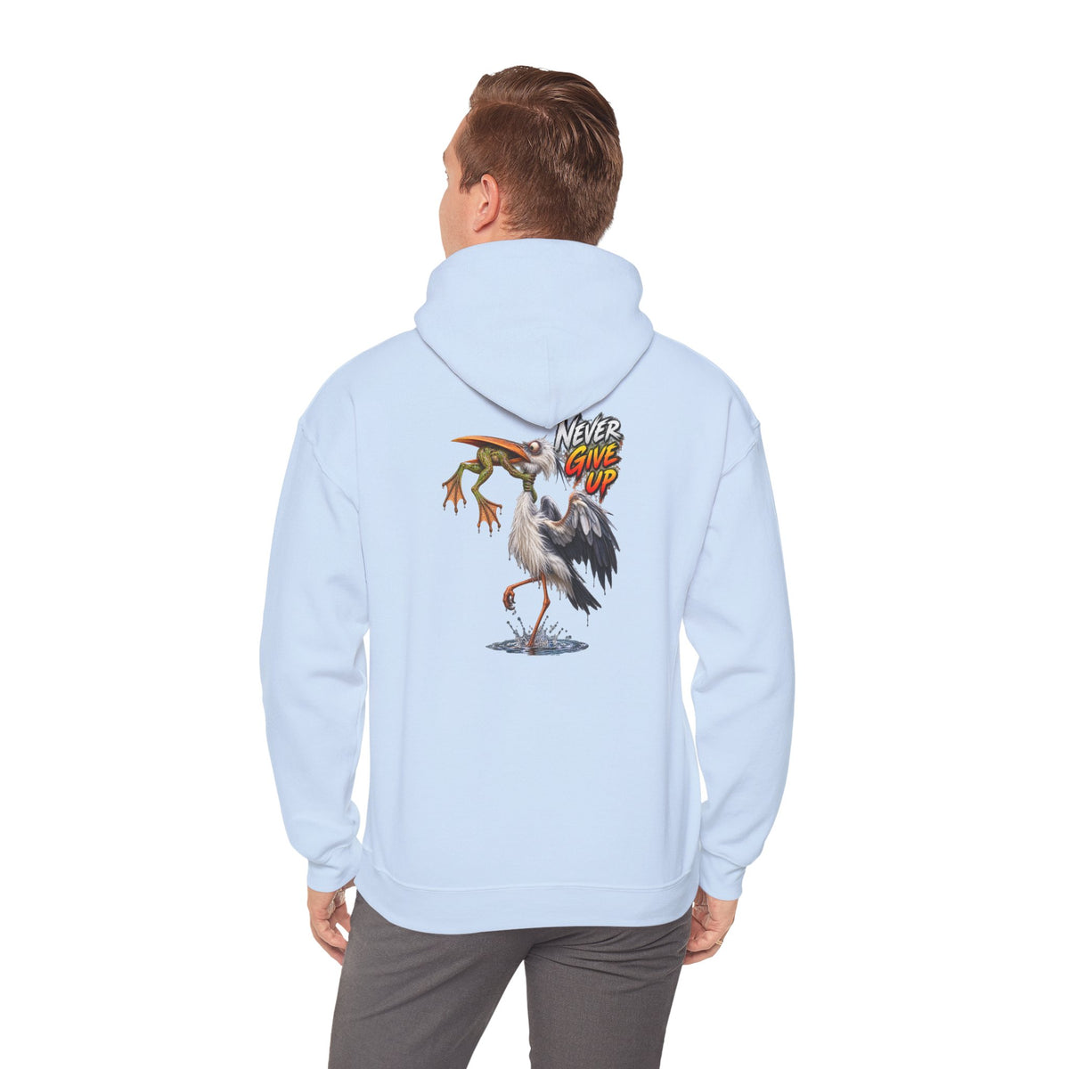 Never Give Up Stork & Frog Crewneck Hoodie