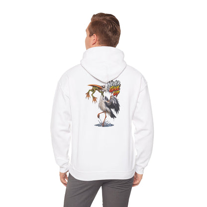 Never Give Up Stork & Frog Crewneck Hoodie