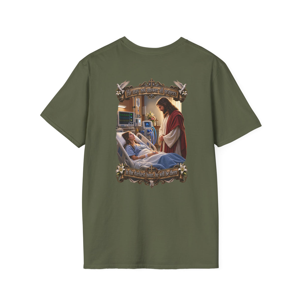 Religious Prayer T-Shirt – Comforting Hospital Scene Pullover - Personalized