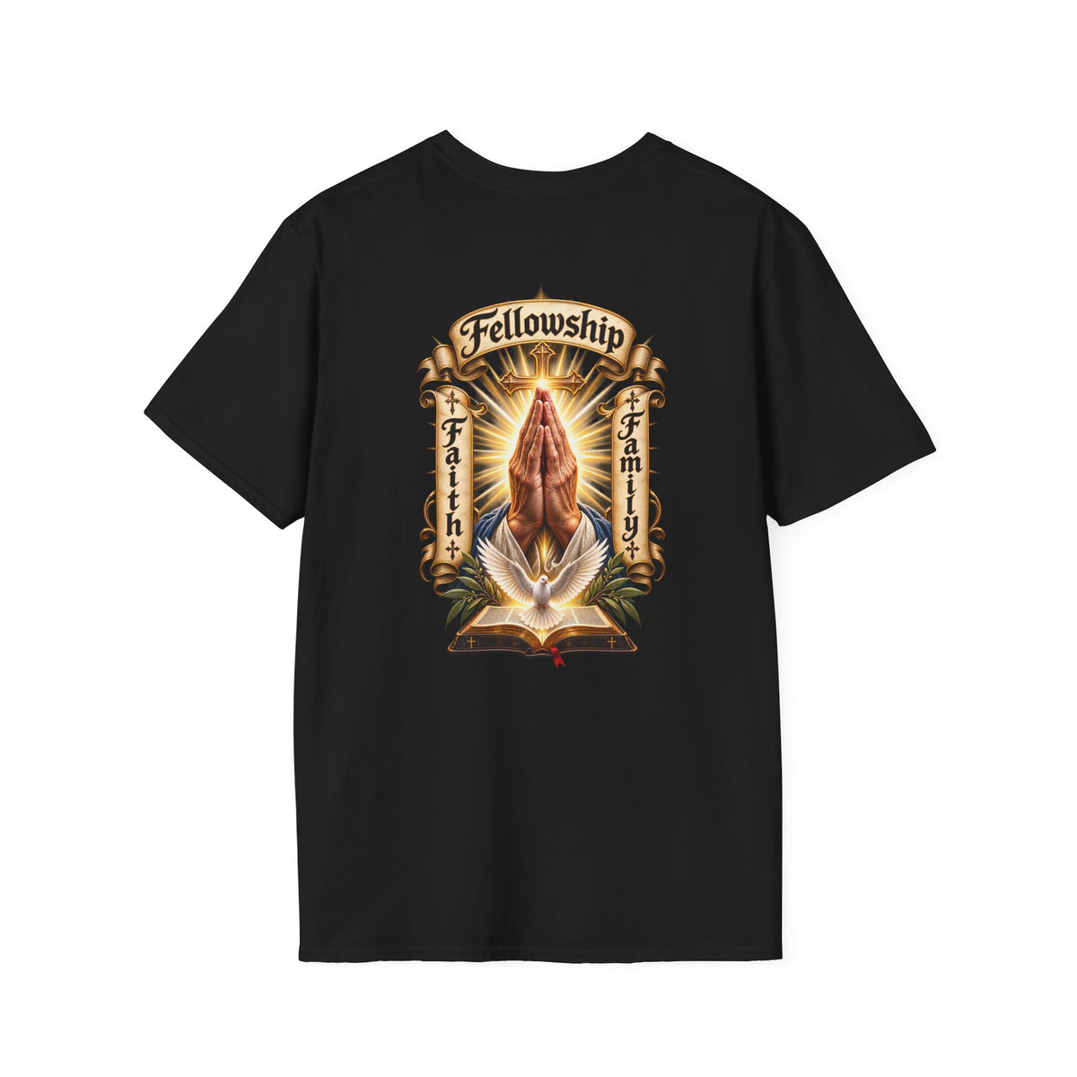 Prayer Hands T-Shirt — Vintage Sacred Heart Religious T-Shirt - Personalized