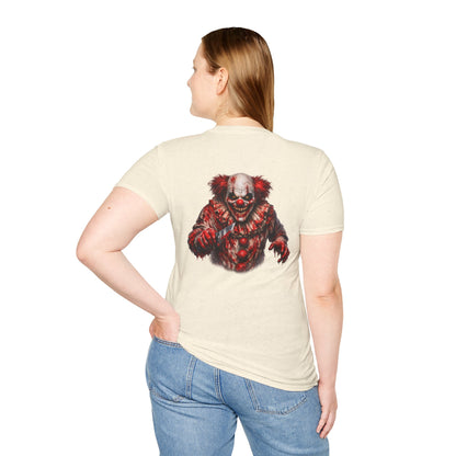 Horror Clown Bear T-Shirt— Creepy Bloodied Teddy Graphic T-Shirt