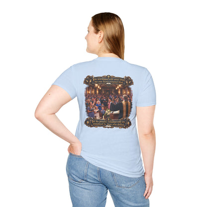 Religious Choir Scene T-Shirt — Church Service Illustration