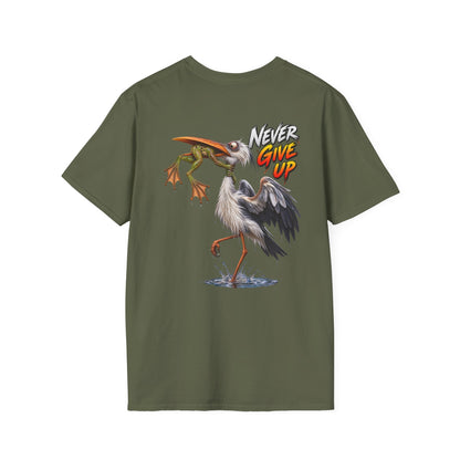 Never Give Up Stork & Frog T-Shirt - Personalized