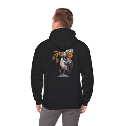 Never Give Up Stork & Frog Crewneck Hoodie - Personalized