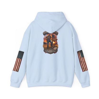 Veteran Tribute Hoodie — American Flag Sleeve Patriotic Military Hoodie
