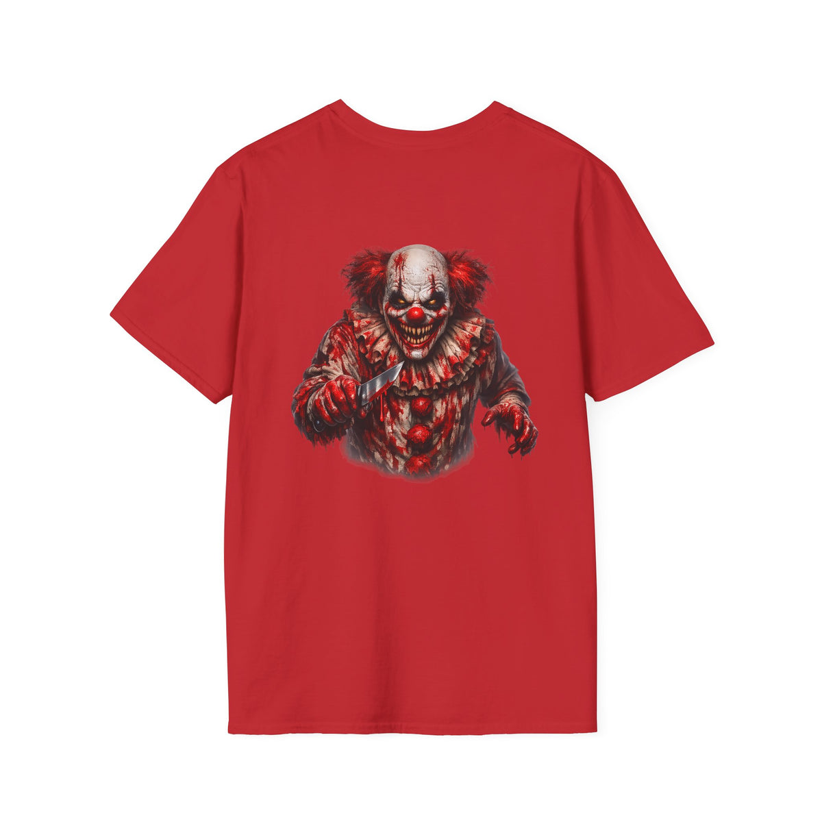 Horror Clown Bear T-Shirt— Creepy Bloodied Teddy Graphic T-Shirt - Personalized