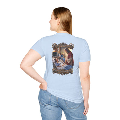 Religious Prayer T-Shirt – Comforting Hospital Scene Pullover