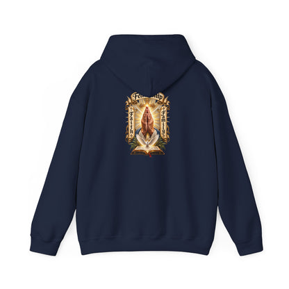 Prayer Hands Hoodie — Vintage Sacred Heart Religious Hoodie - Personalized