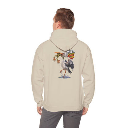 Never Give Up Stork & Frog Crewneck Hoodie - Personalized