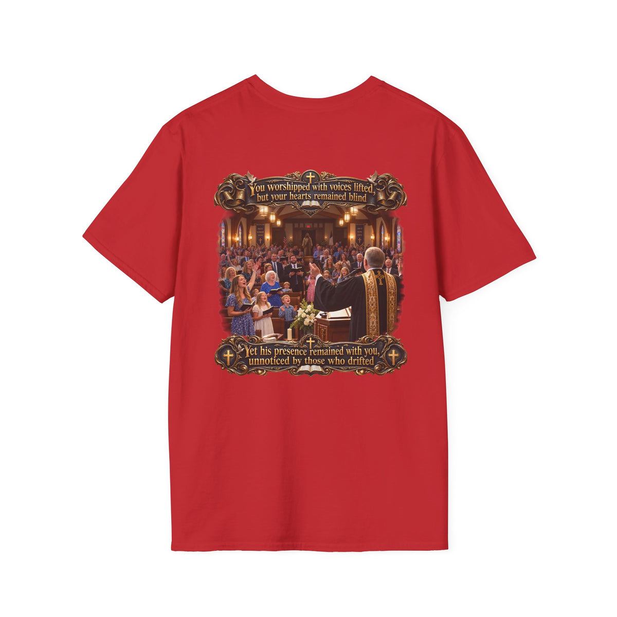 Religious Choir Scene T-Shirt — Church Service Illustration - Personalized