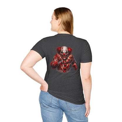 Horror Clown Bear T-Shirt— Creepy Bloodied Teddy Graphic T-Shirt