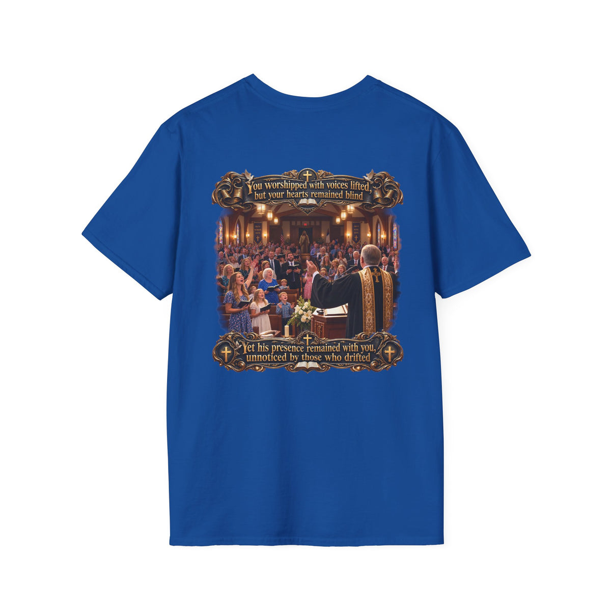 Religious Choir Scene T-Shirt — Church Service Illustration - Personalized