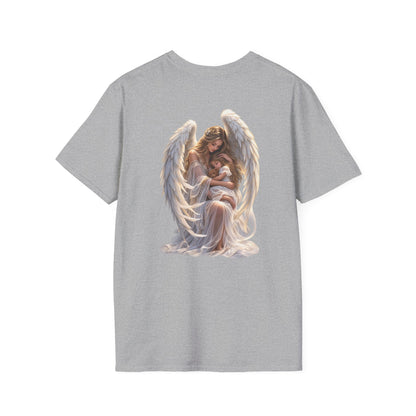 Angel Mother & Child T-Shirt – Serene Guardian Graphic T-Shirt