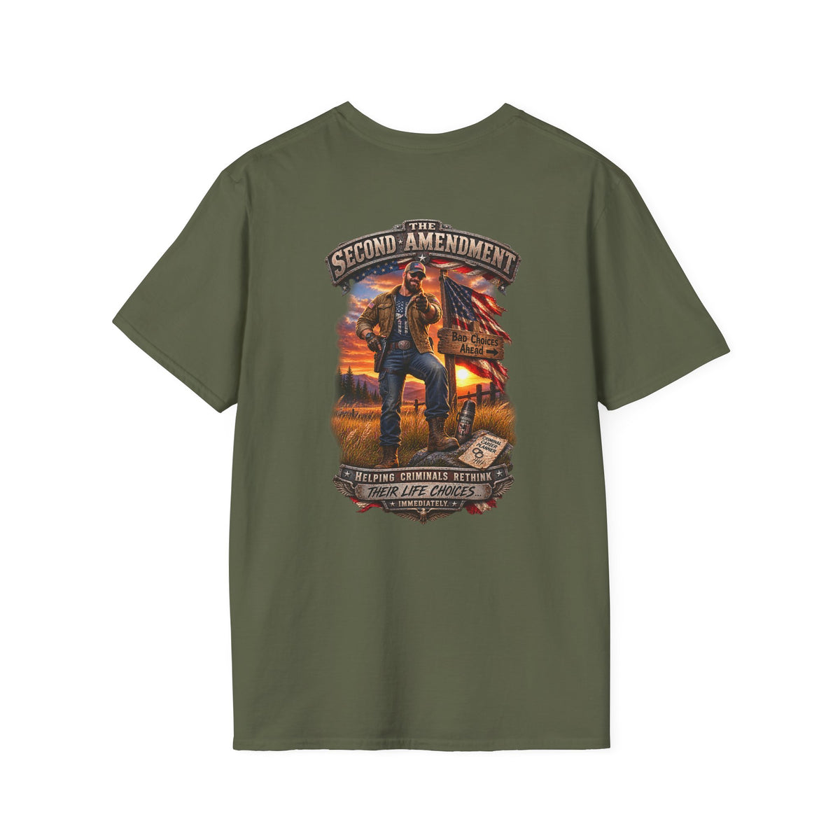 Veteran Tribute T-Shirt— American Flag Sleeve Patriotic Military T-SHirt