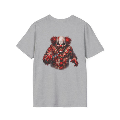 Horror Clown Bear T-Shirt— Creepy Bloodied Teddy Graphic T-Shirt - Personalized