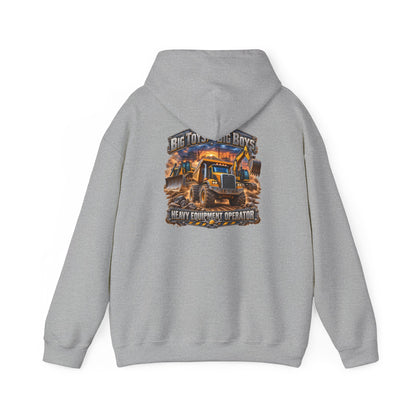 Heavy Equipment Operator Hoodie — "Big Toys for Big Boys" Construction Truck Graphic
