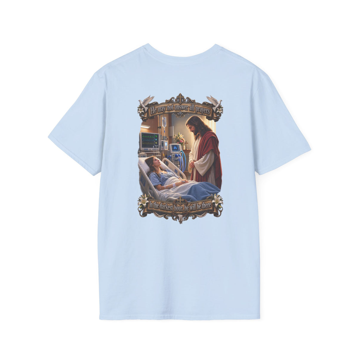 Religious Prayer T-Shirt – Comforting Hospital Scene Pullover - Personalized