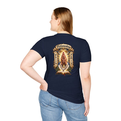 Prayer Hands T-Shirt — Vintage Sacred Heart Religious T-Shirt - Personalized