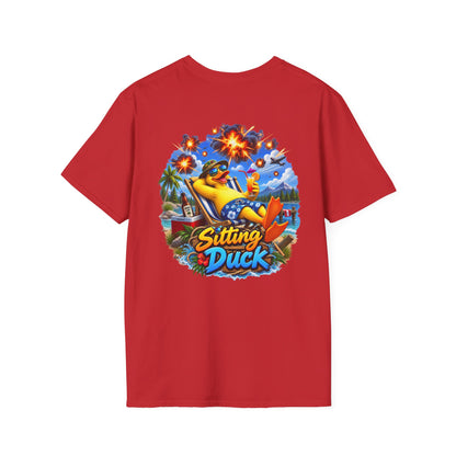 Sitting Duck Graphic T-Shirt – Colorful Tropical Duck - Personalized