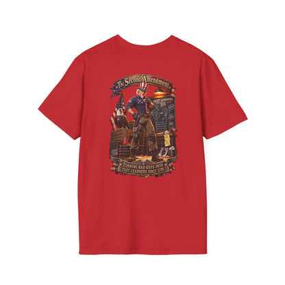 Patriotic Revolutionary War T-Shirt — Vintage American Flag Sleeves
