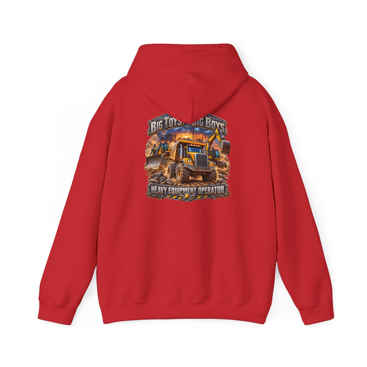 Heavy Equipment Operator Hoodie — "Big Toys for Big Boys" Construction Truck Graphic - Personalized