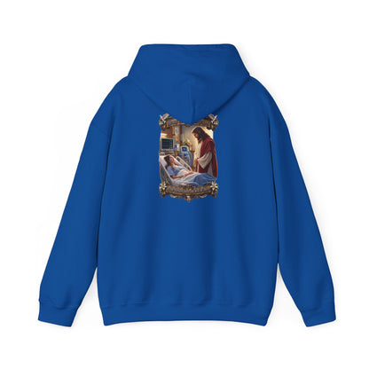 Religious Prayer Hoodie – Comforting Hospital Scene Pullover - Personalized