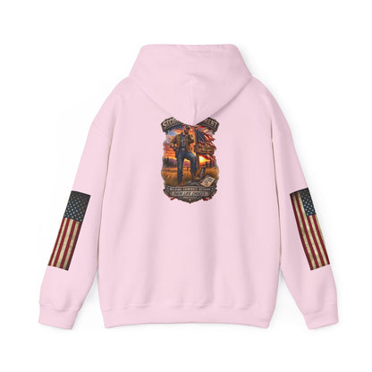 Veteran Tribute Hoodie — American Flag Sleeve Patriotic Military Hoodie