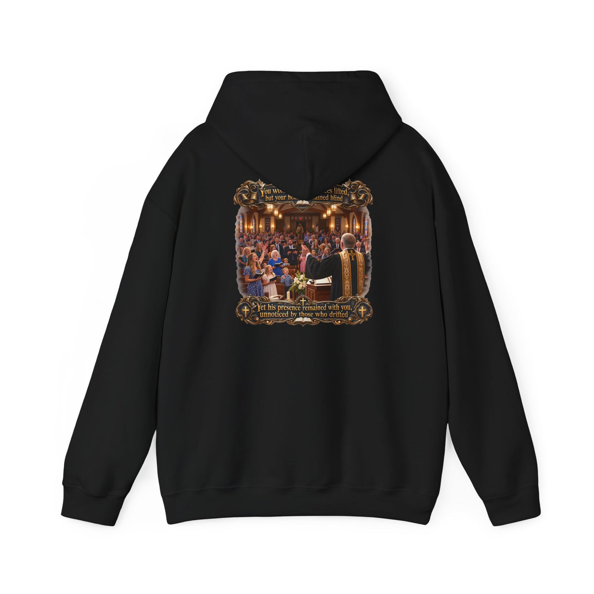 Religious Choir Scene Hoodie — Church Service Illustration - Personalized