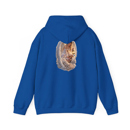 Angel Embrace Hoodie — Serene Guardian Back Print
