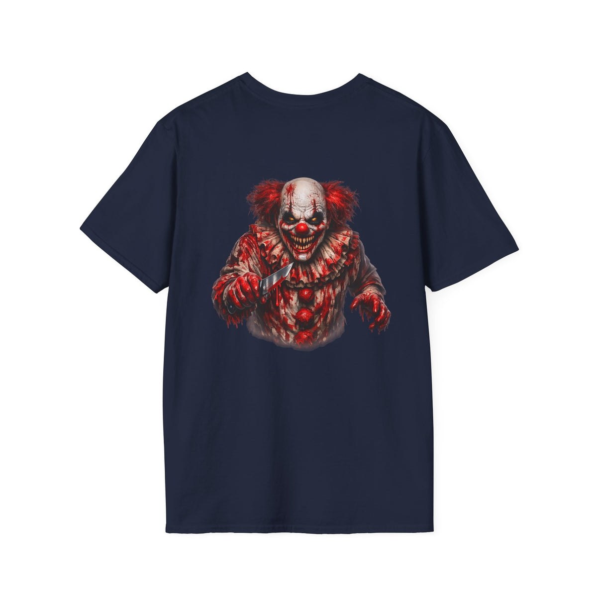 Horror Clown Bear T-Shirt— Creepy Bloodied Teddy Graphic T-Shirt