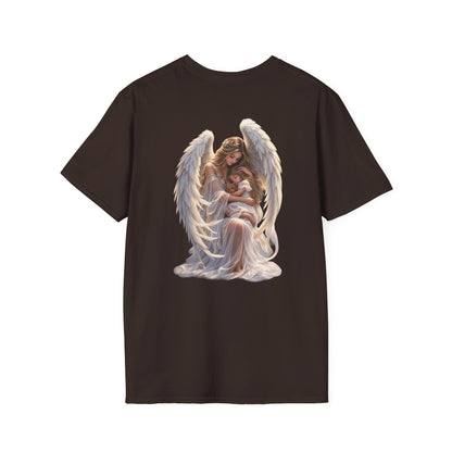 Angel Mother & Child T-Shirt – Serene Guardian Graphic T-Shirt