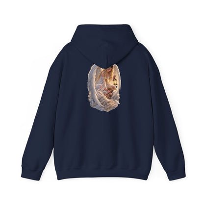 Angel Embrace Hoodie — Serene Guardian Back Print