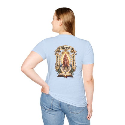 Prayer Hands T-Shirt — Vintage Sacred Heart Religious T-Shirt - Personalized