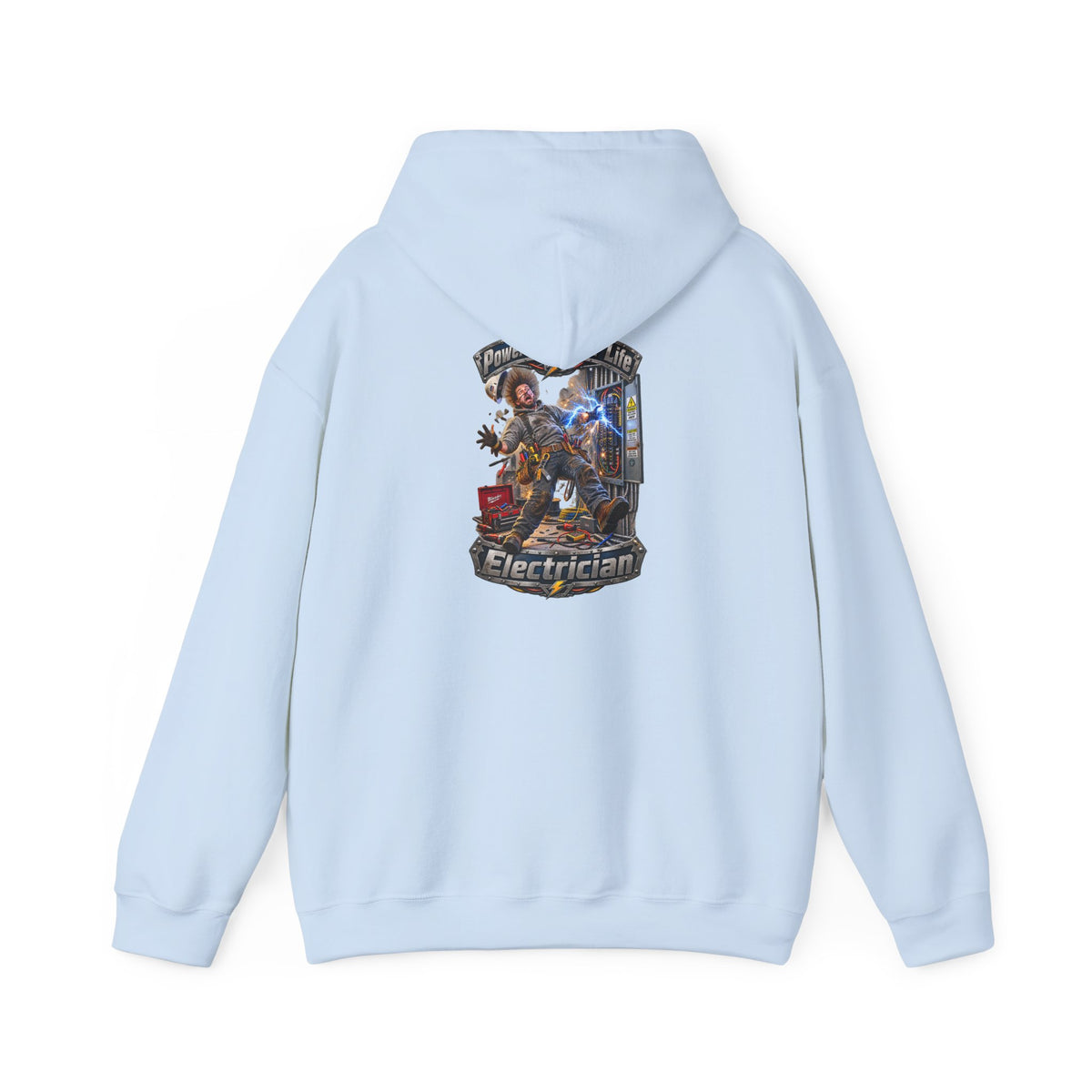 Funny Electrician Hoodie — 'Powering Up Your Life' Tradesman Gift