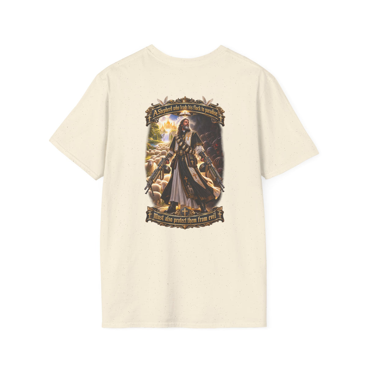 Hoodie: Gothic Angel Guardian Back Print T-Shirt – Dark Fantasy Streetwear - Personalized