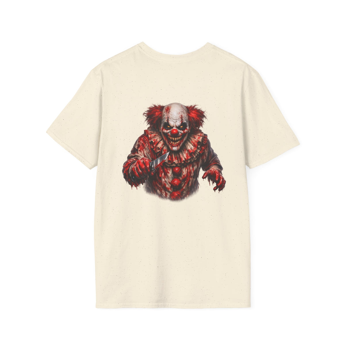 Horror Clown Bear T-Shirt— Creepy Bloodied Teddy Graphic T-Shirt - Personalized