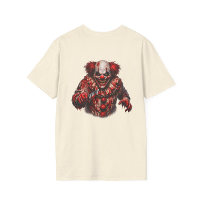 Horror Clown Bear T-Shirt— Creepy Bloodied Teddy Graphic T-Shirt - Personalized