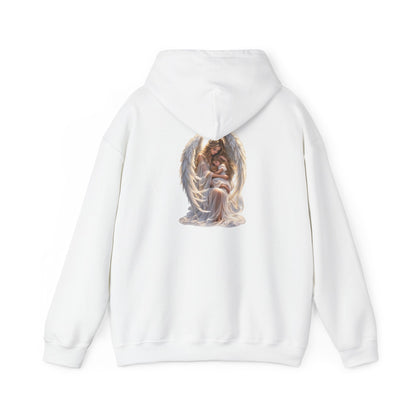 Angel Mother & Child Hoodie – Serene Guardian Graphic Hoodie