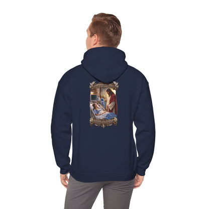 Religious Prayer Hoodie – Comforting Hospital Scene Pullover - Personalized