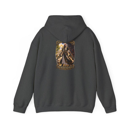 Hoodie: Gothic Angel Guardian Back Print Hoodie – Dark Fantasy Streetwear