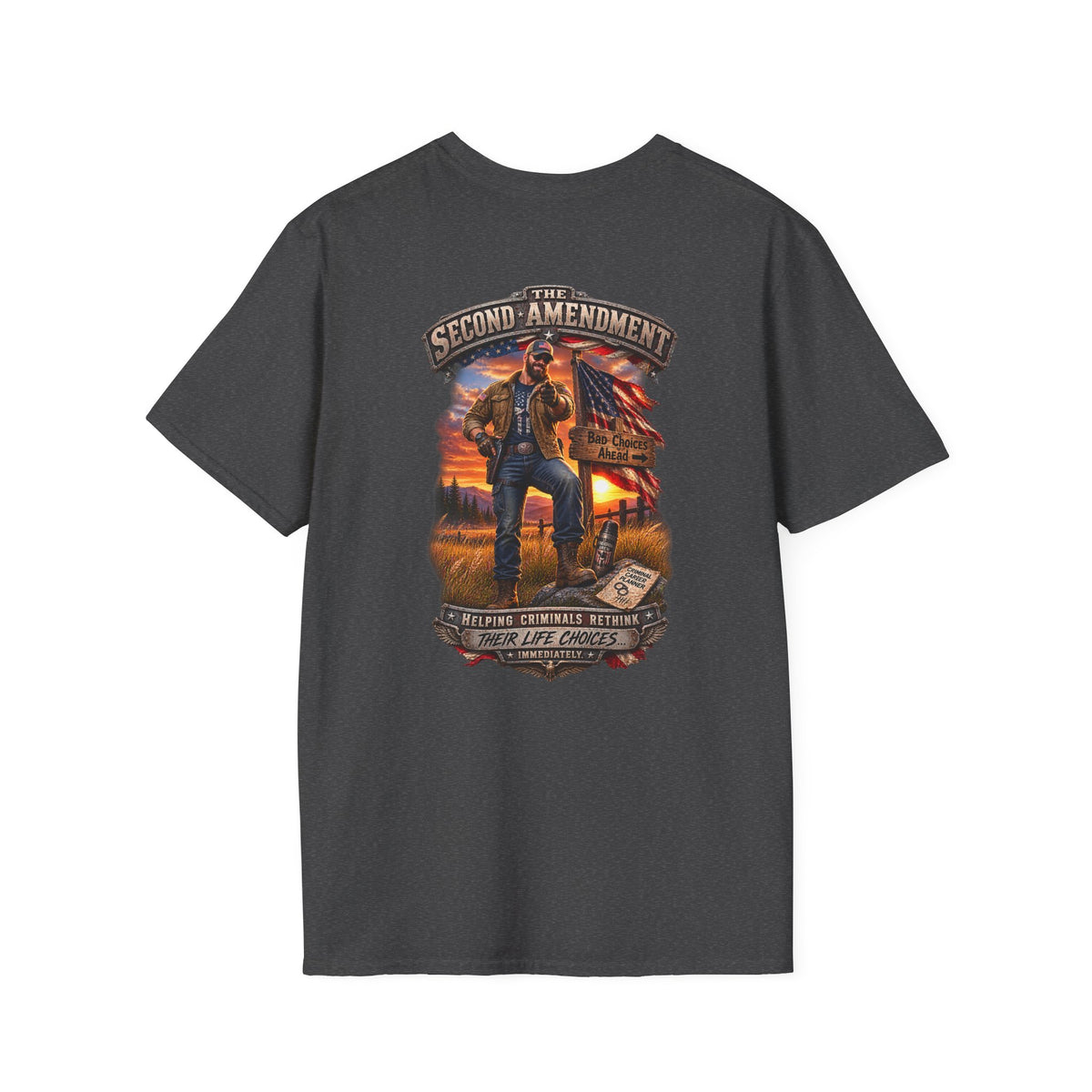 Veteran Tribute T-Shirt— American Flag Sleeve Patriotic Military T-SHirt