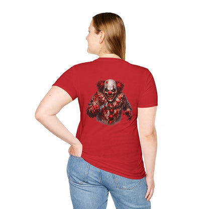 Horror Clown Bear T-Shirt— Creepy Bloodied Teddy Graphic T-Shirt