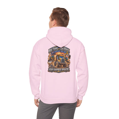 Heavy Equipment Operator Hoodie — "Big Toys for Big Boys" Construction Truck Graphic