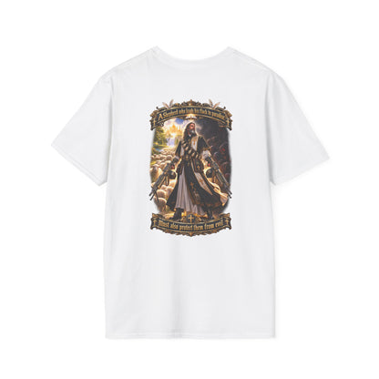 Hoodie: Gothic Angel Guardian Back Print T-Shirt – Dark Fantasy Streetwear - Personalized