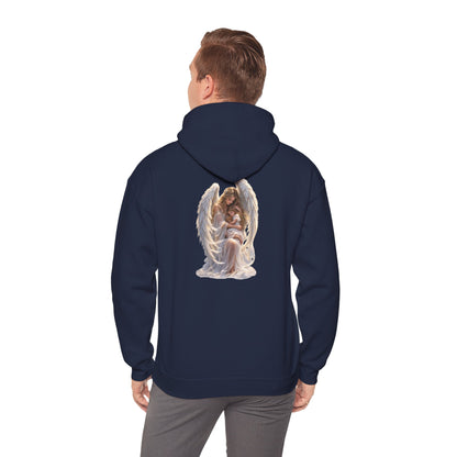 Angel Mother & Child Hoodie – Serene Guardian Graphic Hoodie