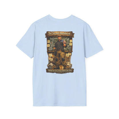 Patriotic Veteran Tribute T-Shirt — American Flag Sleeves & Military Honor Back Print - Personalized