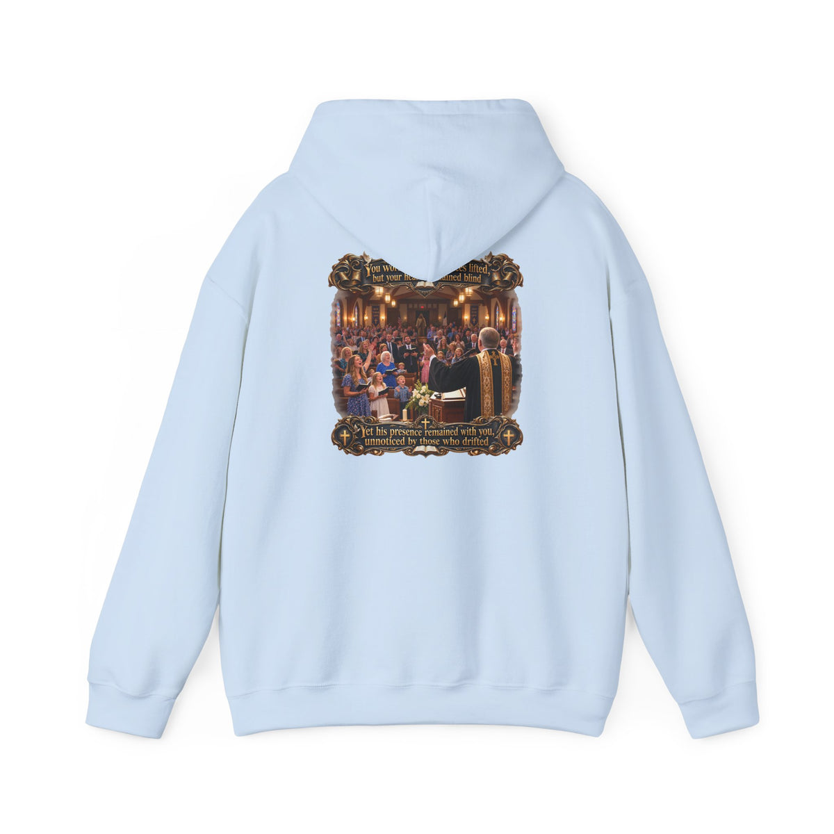 Religious Choir Scene Hoodie — Church Service Illustration - Personalized