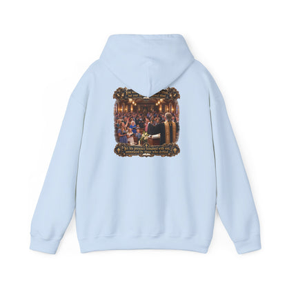 Religious Choir Scene Hoodie — Church Service Illustration - Personalized