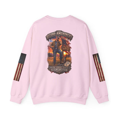 Veteran Tribute Crewneck Sweatshirt — American Flag Sleeve Patriotic Military Sweatshirt - Personalized