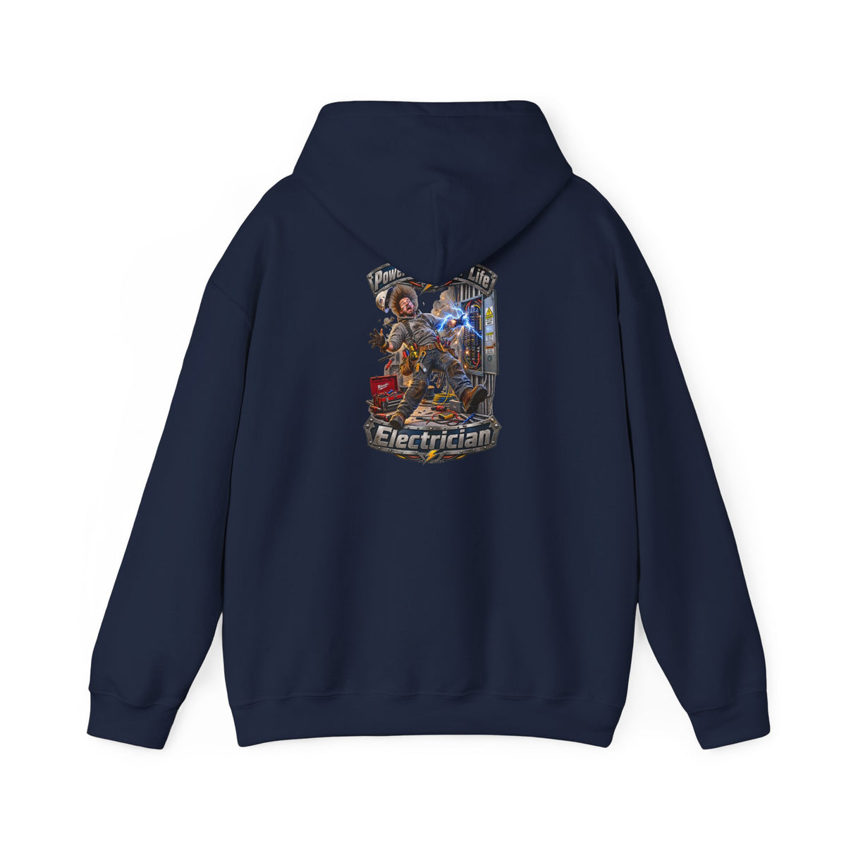 Funny Electrician Hoodie — 'Powering Up Your Life' Tradesman Gift